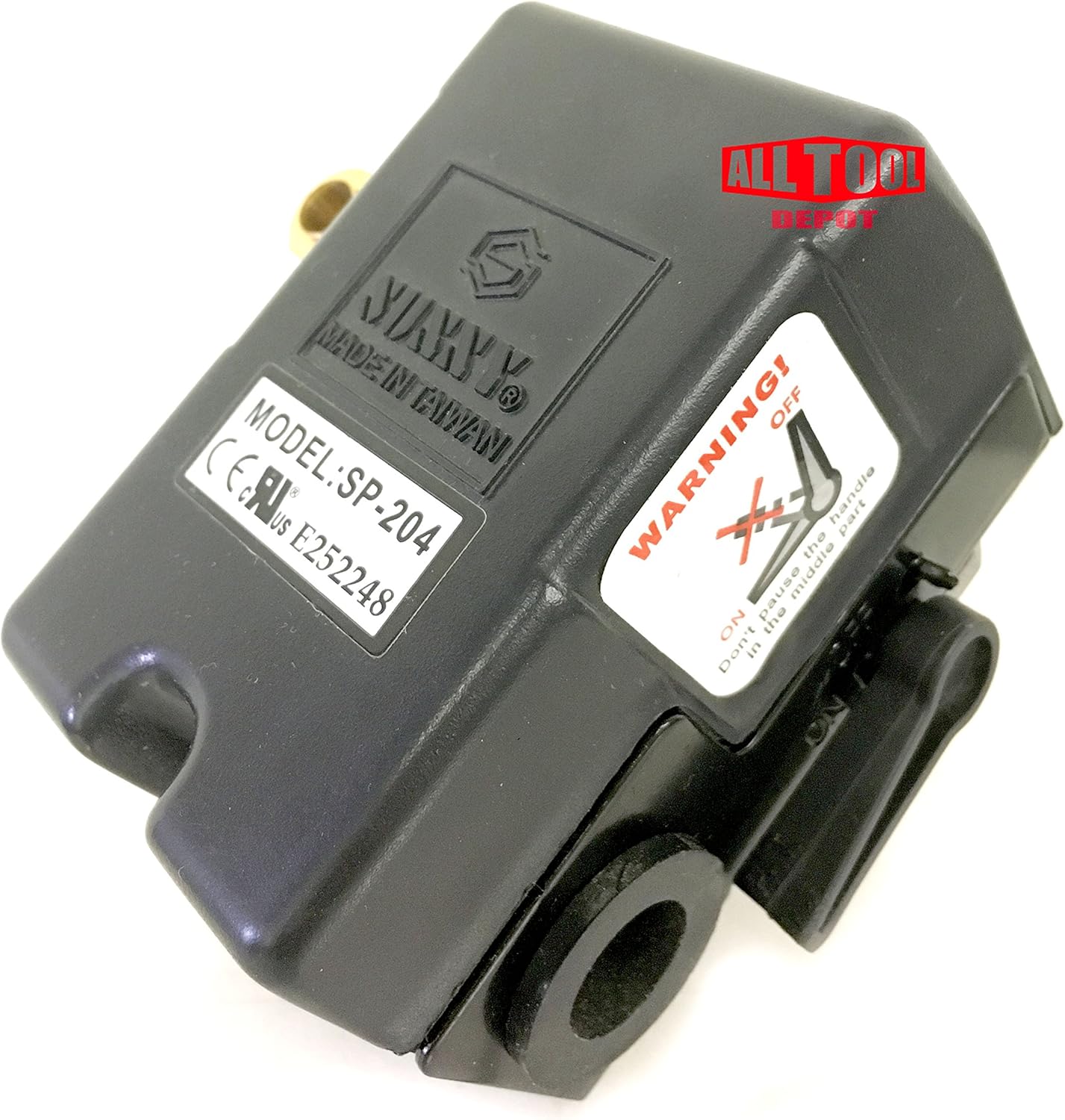 Heavy Duty Air Pressure Switch Sunny H4, 4 port, 140-175 PSI, 25 Amp, Auto/Off Cut-Out Lever