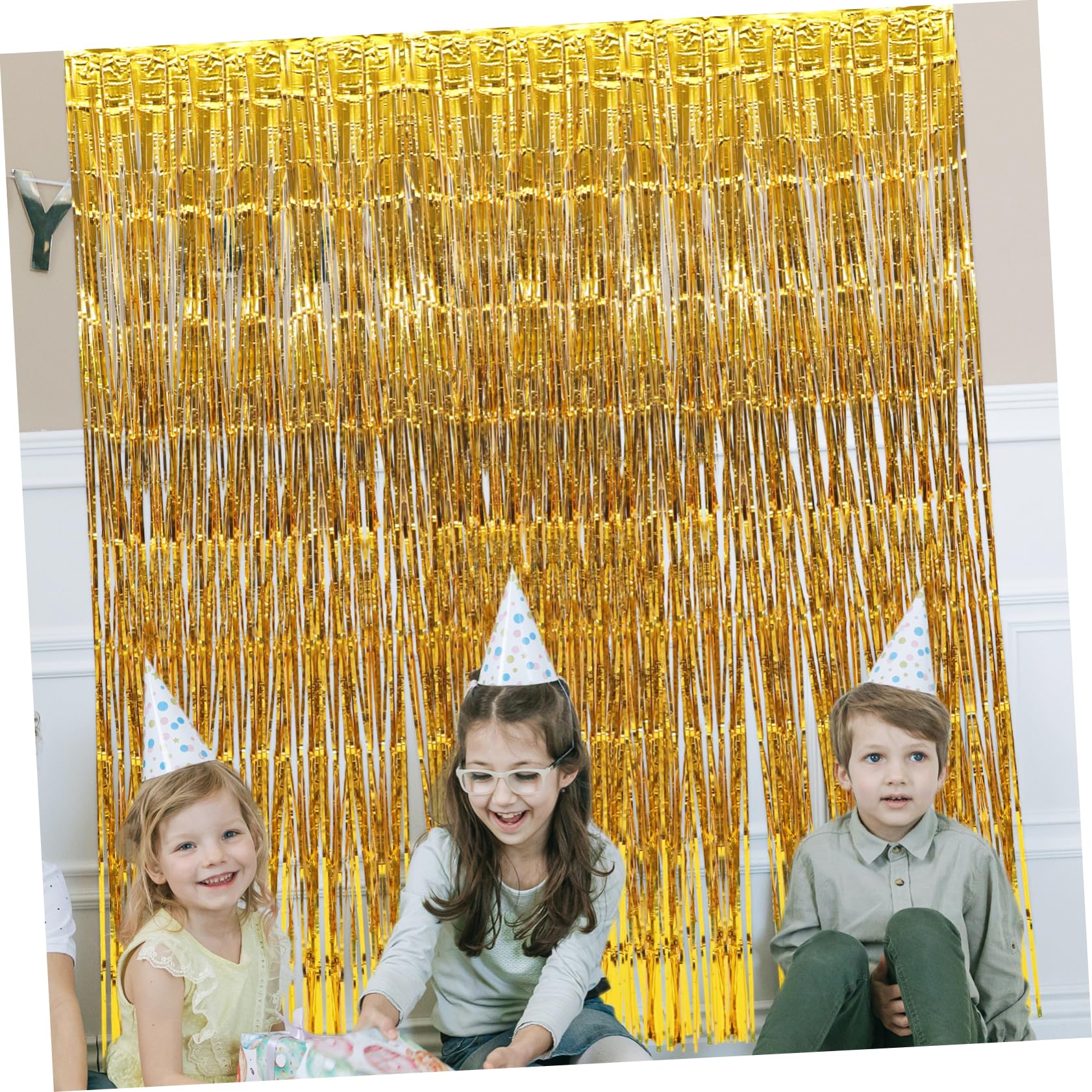 Alasum 6pièces Rideaux Métalliques Franges Tinsel pour Décorations De Fête Couverture De Fond pour Et Événements