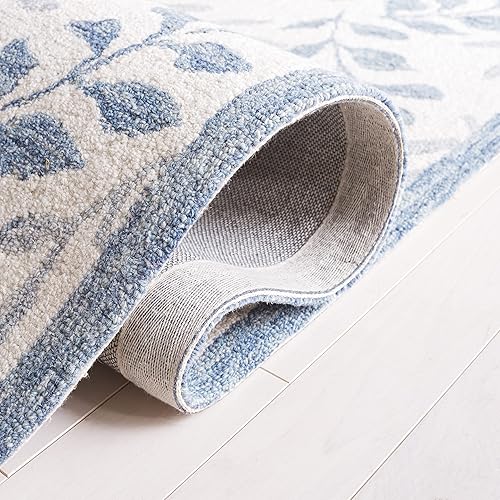 Miniatura 7 de Safavieh Jardin Collection JAR752A - Alfombra redonda de lana contemporánea hecha a mano para entrada, vestíbulo, sala de estar, dormitorio, cocina,