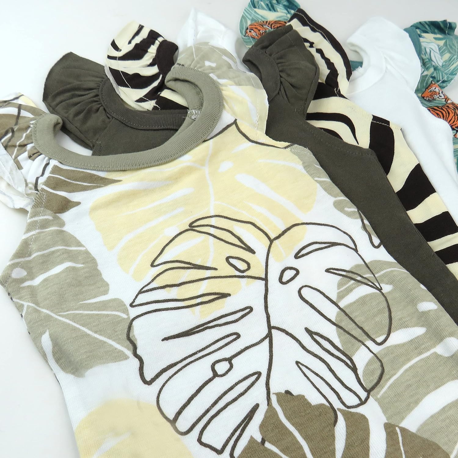 HonestBaby Multipack Sleeveless and Cami Bodysuits One-Piece 100% Organic Cotton for Infant Baby Boys, Girls, Unisex