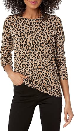 Amazon Essentials Damen Leichter, Langärmeliger Pullover Mit Rundhalsausschnitt (Erhältlich in Übergröße)