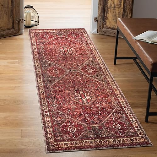 Keen Home Design Alfombras lavables a máquina con parte trasera antideslizante, ideal para pasillo, sala de estar, dormitorio, cocina y lavandería,