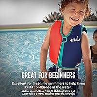 Vista 3 de Speedo Unisex-Child Swim Flotation Classic Life Vest Begin to Swim UPF 50