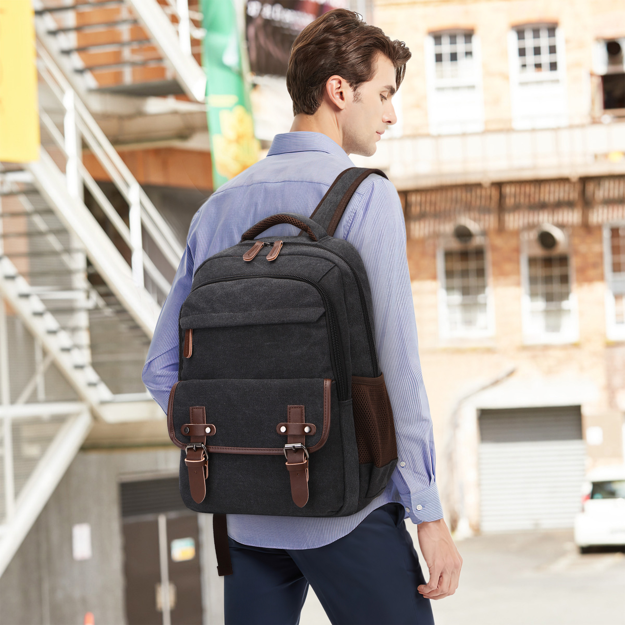 Mochila Vans DEEVORCA Moda Mochilas Hombre Elegante Impermeable 14