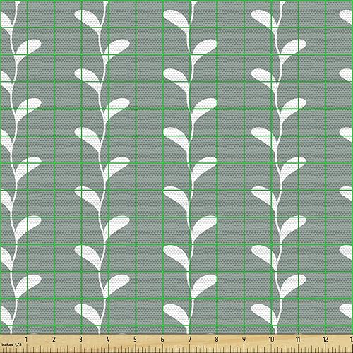 Vista 473 de Ambesonne Tela beige de The Yard, ilustración contemporánea de animales marinos en estilo retro, arte de caballito de mar de cangrejo de pulpo, tela