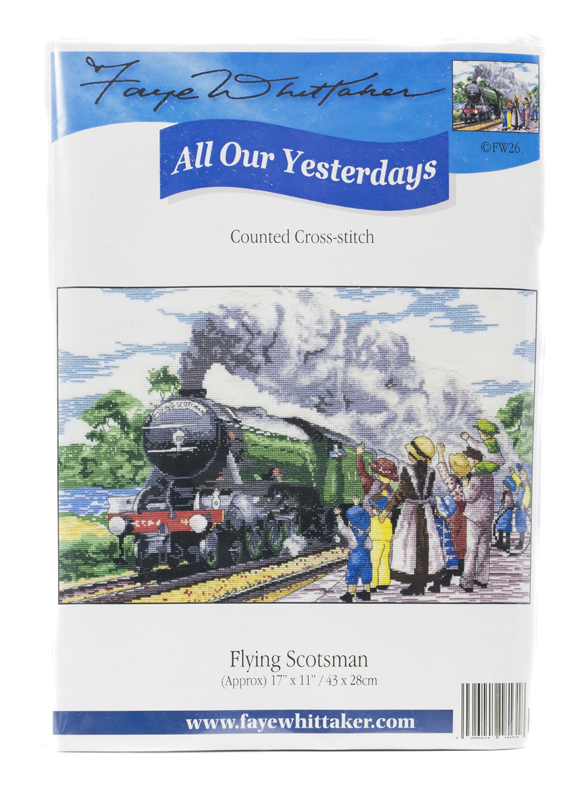 Faye Whittaker All Our Yesterdays Flying Scotsman (Cross Stitch Kit), range, Mixed, 25 x 15 x 2 cm