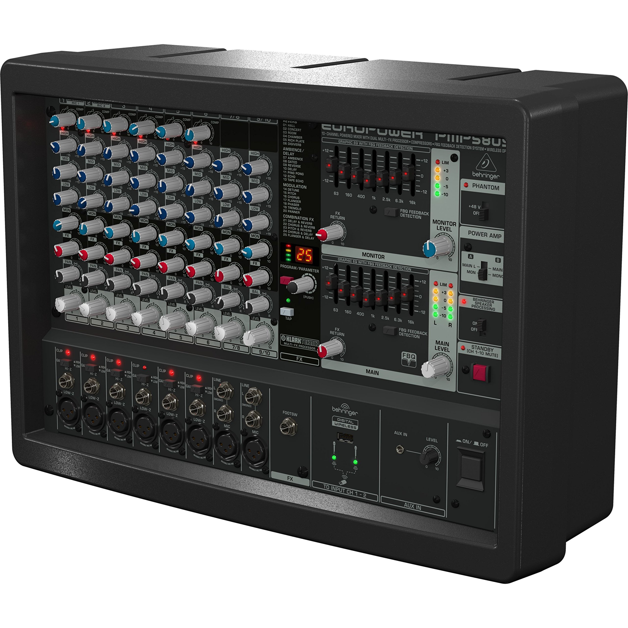 Behringer EUROPOWER PMP580S パワードミキサー Amazon | ベリンガー パワードミキサー 500ワット 10ch