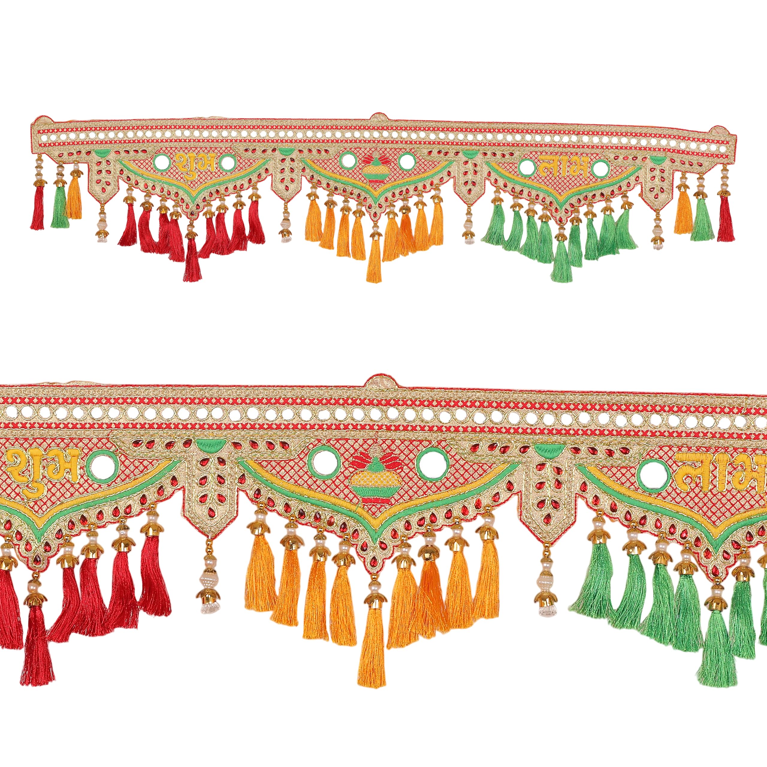 Guirlande artificielle Toran durable et lavable pour l'entrée du temple Mandir