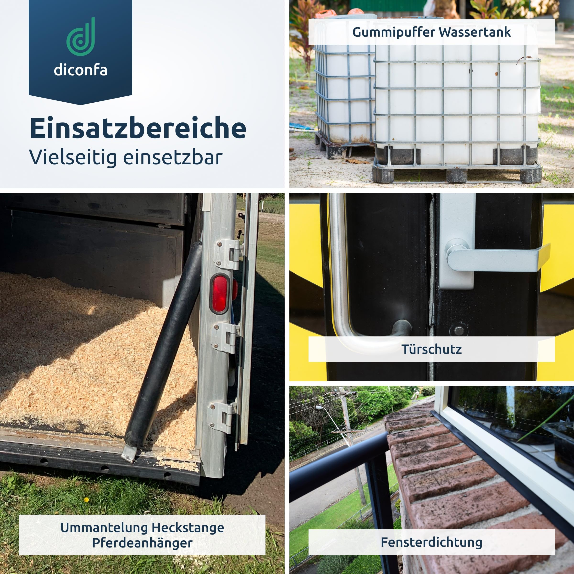 diconfa Gummistreifen SBR SELBSTKLEBEND 150mm 15cm breit - WÄHLBAR - Dicke: 0,5mm bis 10mm - LÄNGE: 0,05 bis 10m ==> 6000mm (600cm) lang, 2mm dick - Gummimatte Meterware stark haftend universal