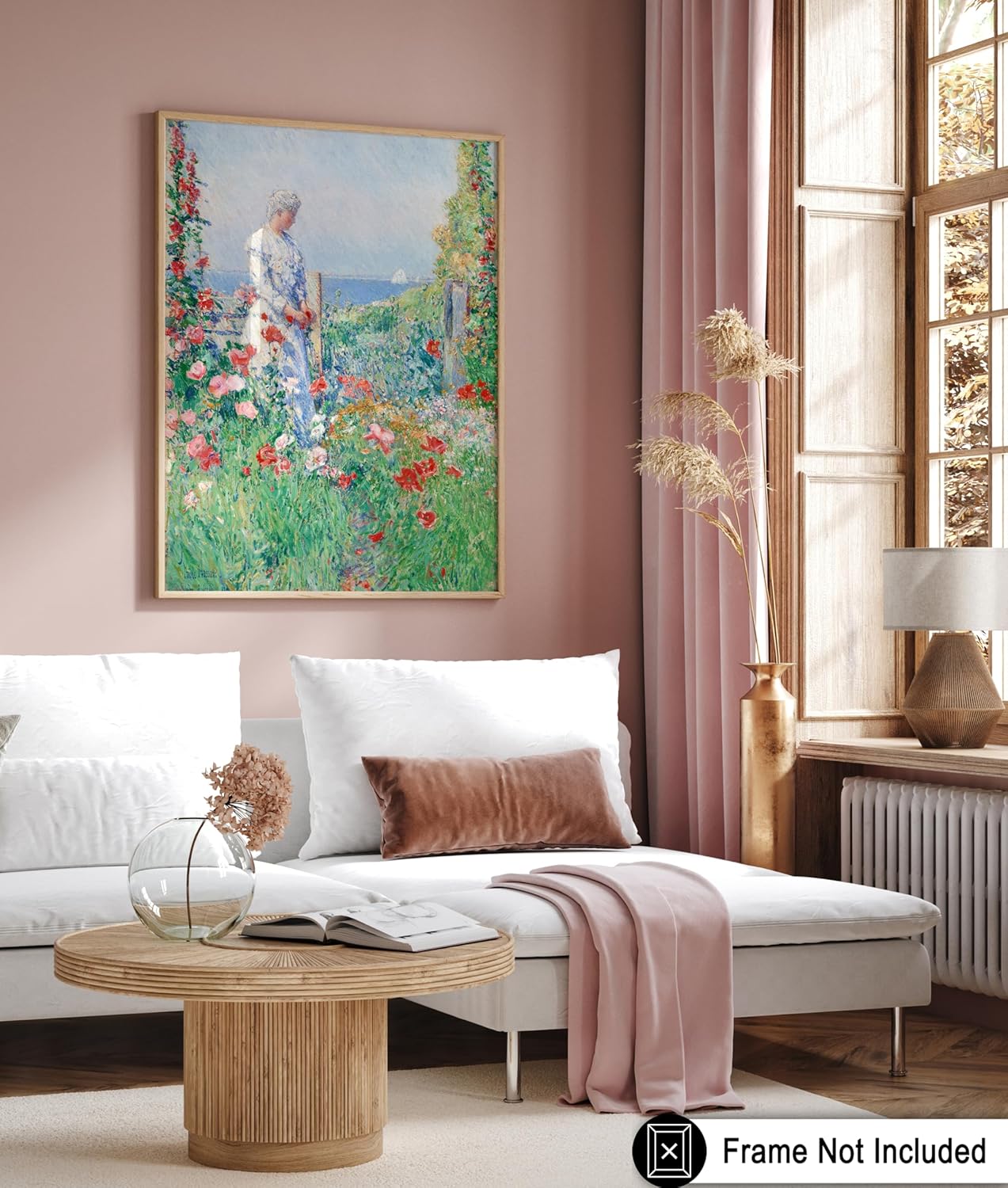 Poster Master Vintage In the Garden Painting Poster - Retro Woman In Flower Garden Print - Impressionism Art - Floral & Flower Design - Aesthetic Living Room or Office Decor - 16x20 UNFRAMED