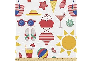 Ambesonne Summer Fabric by the Yard