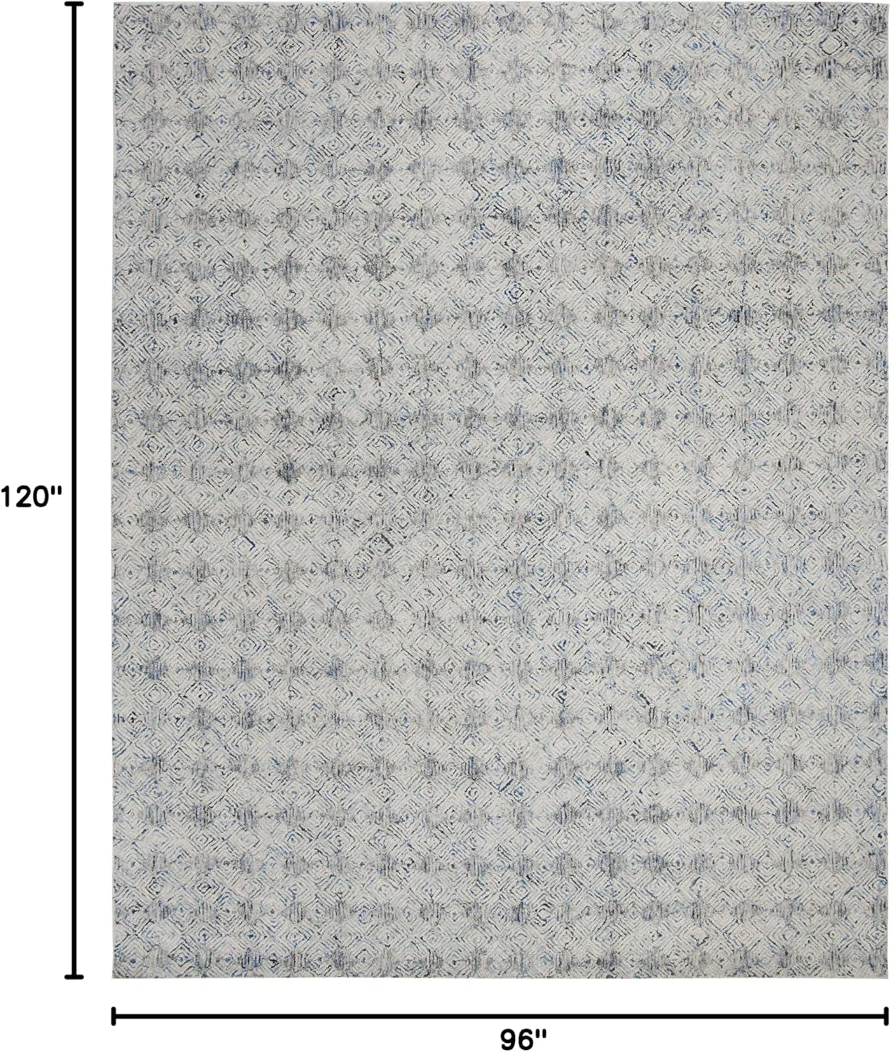 Ivory Elegance Hand-Tufted Wool Rectangular Rug, 8' x 10'