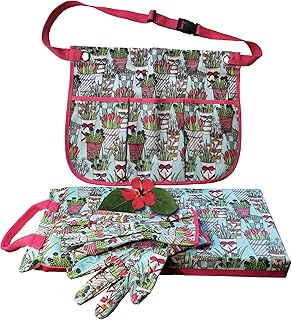 Trenton Garden Set with Apron, Pad, and Gloves