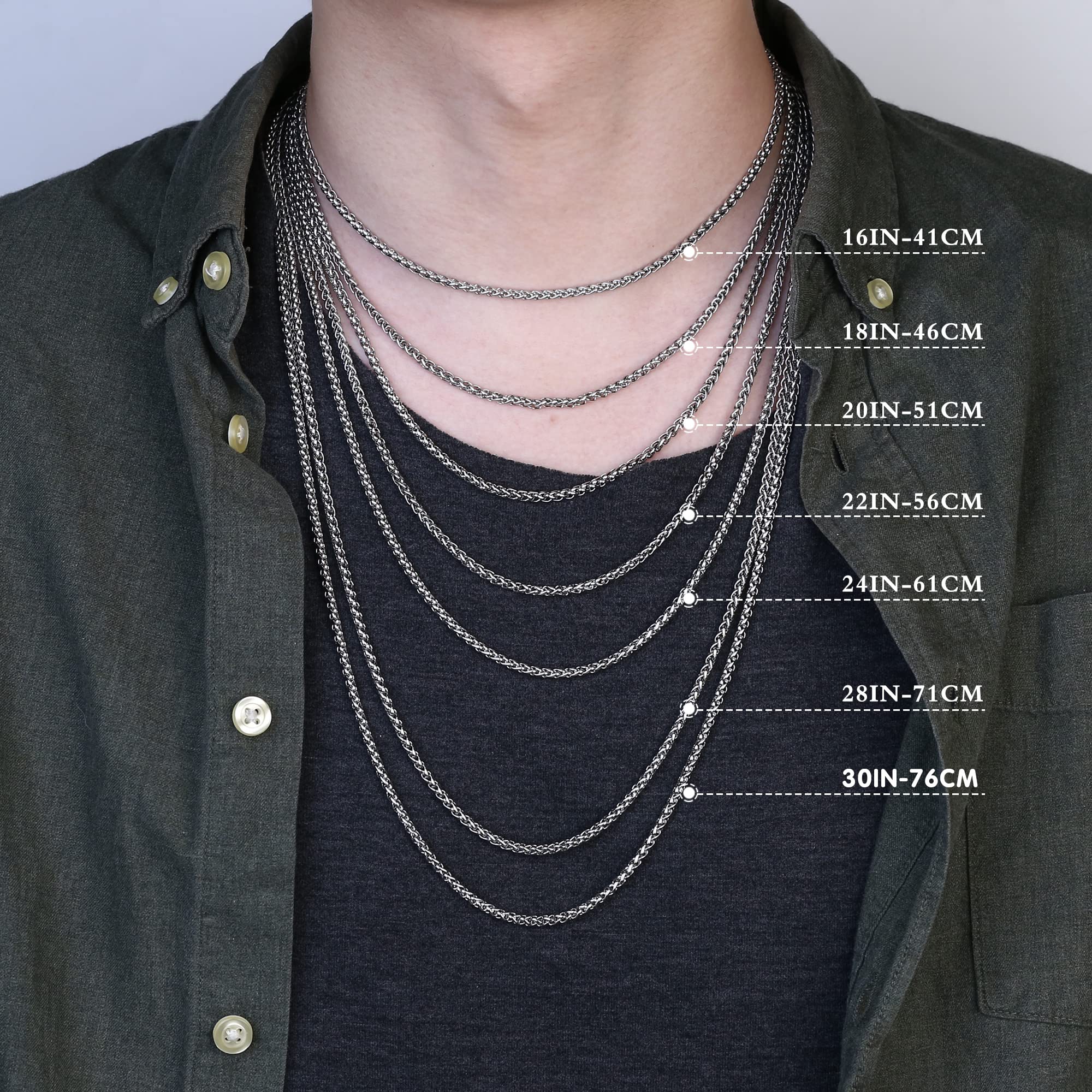 WBDWWTD YZCIS Sterlingsilber-Kruzifix-Halskette für Männer und Frauen – Herren-Kruzifix-Anhänger-Halskette aus Silber mit Edelstahl-Seilkette, katholische Taufe, Jesus-Kreuz-Halskette, Schmuck,