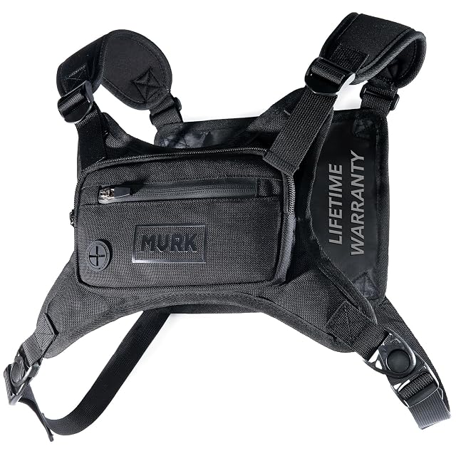 MVRK Water Resistant Running Vest Chest Pack Phone Holder for Running Lightweight Training Pack with Reflective Detail