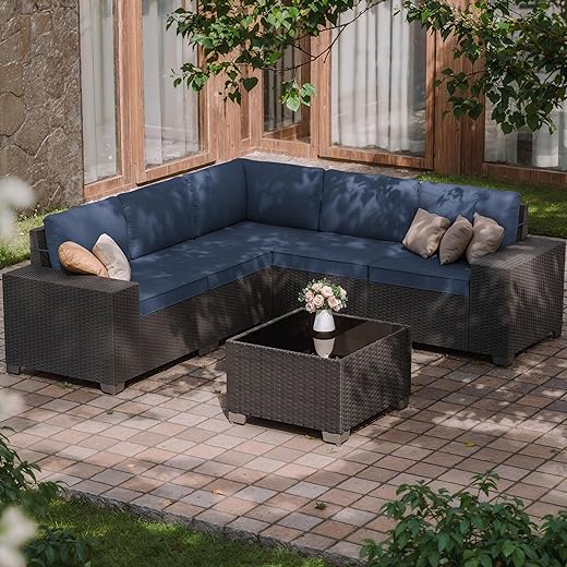 MJA Furniture 5 Seater Outdoor Wicker Sofa Set