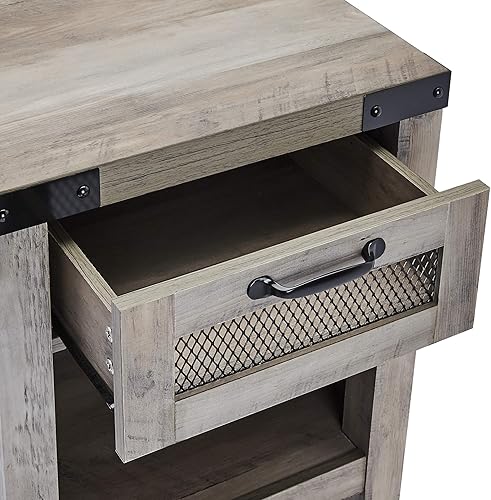 Miniatura 11 de ROCKPOINT Furniture Barn Style Farmhouse - Mesa rectangular de entrada, color gris lavado