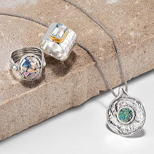 Miniatura 5 de Silpada Anillo de piedras preciosas "Lakeside" en plata de ley y placa de oro, Plata de ley, oro, piedra preciosa, plata, Topacio