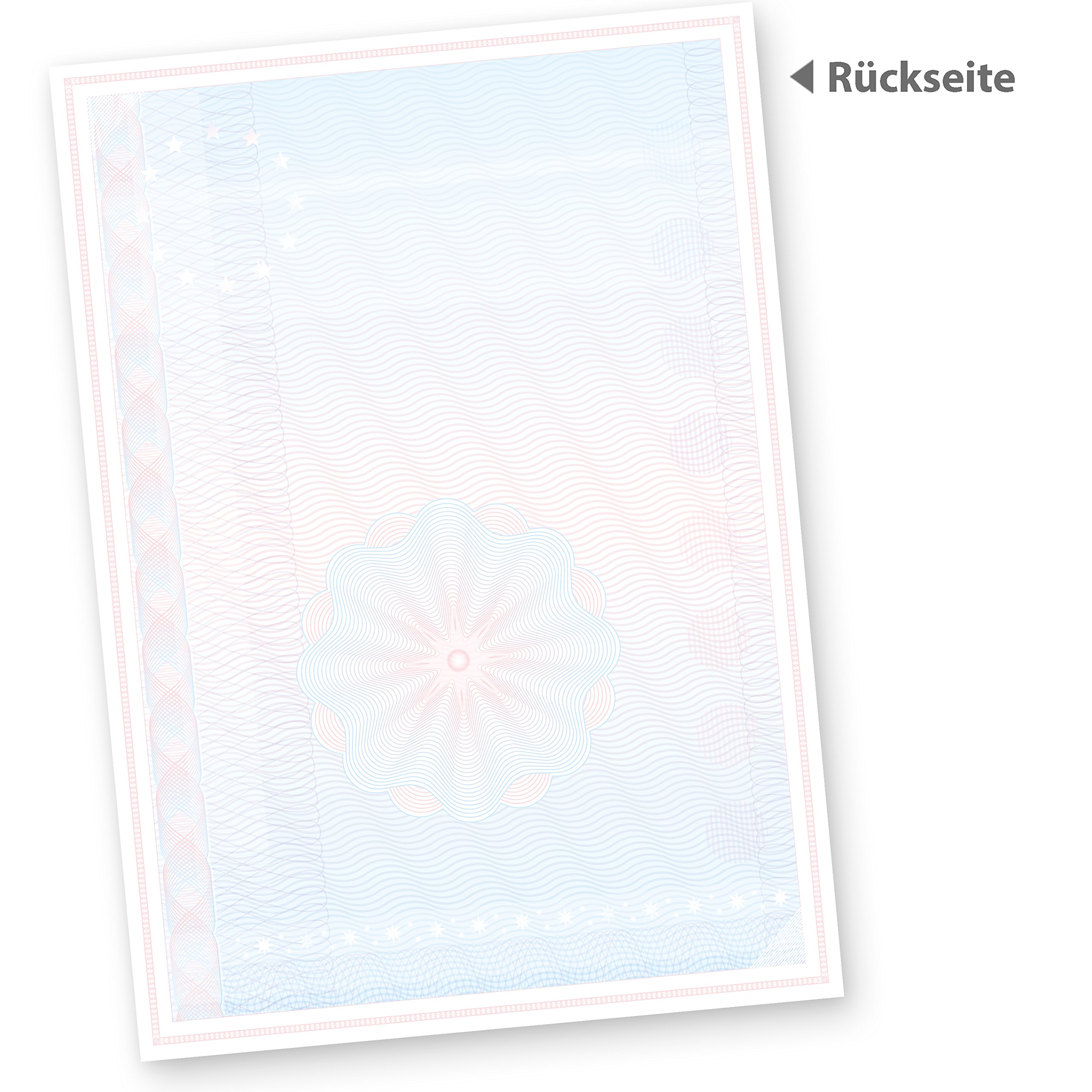 TATMOTIVE Wertpapier Briefpapier DIN A4 für Urkunden, 1000 Blatt | Beidseitig bedruckt, feine Struktur als Kopierschutz, für Tintenstrahl- und Laserdrucker, mattes Offsetpapier