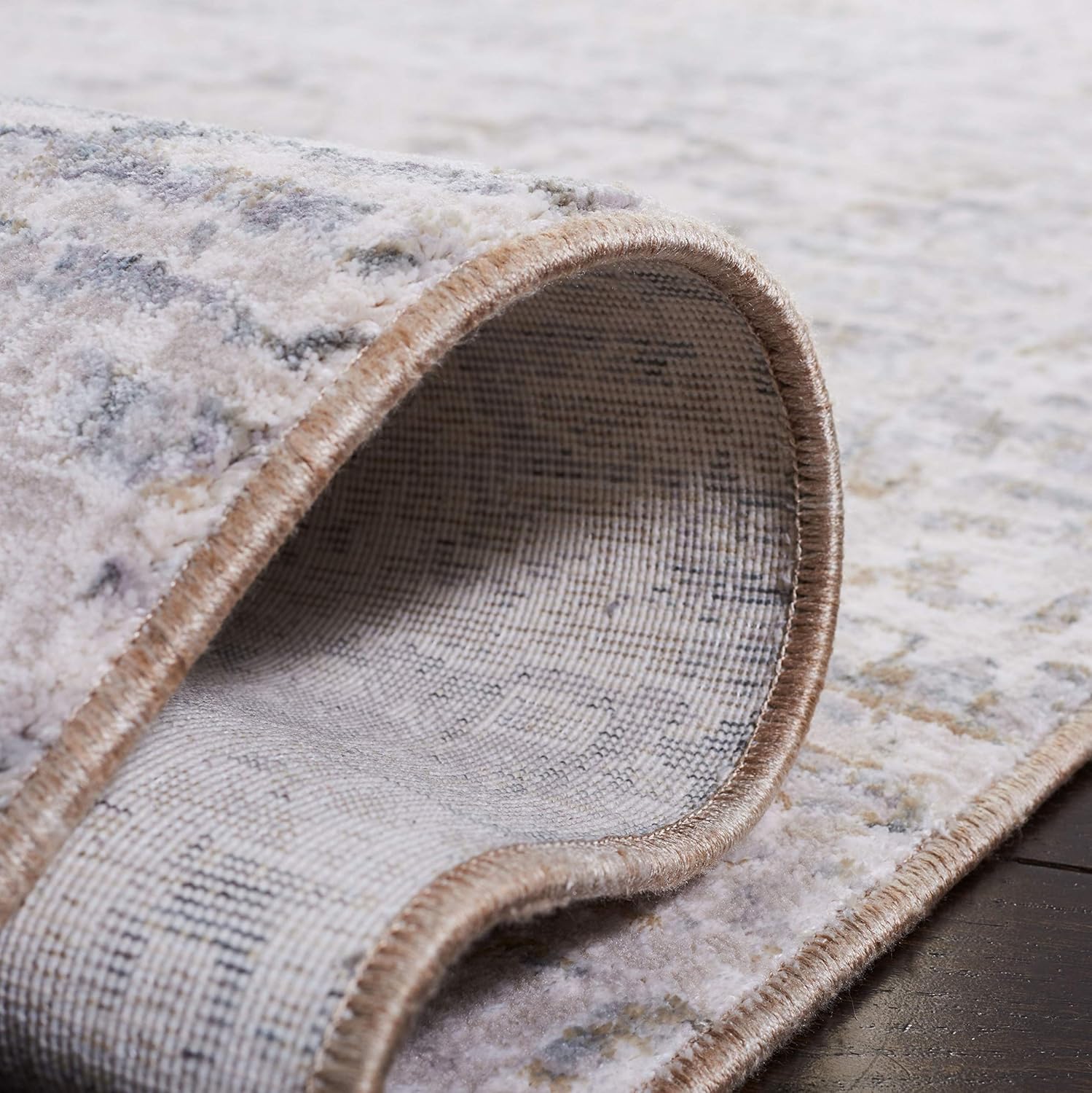 SAFAVIEH Area Rug 8x10 - Webster Collection - Large - Grey & Beige, Distressed Viscose Design, Ideal for Living Room, Bedroom, Office, Dining Space (WBS310G)