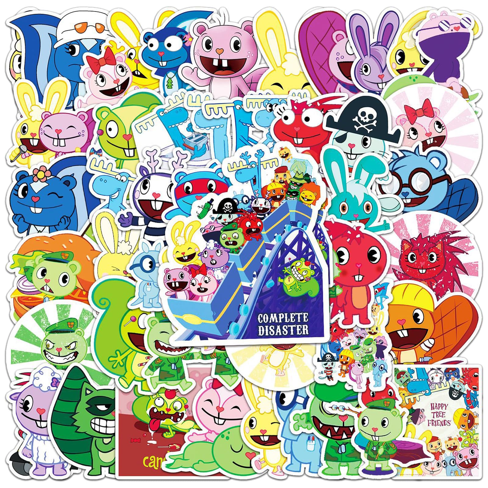 Amazon.co.jp: Happy Tree Friends ステッカー 50枚セット PVC 防水