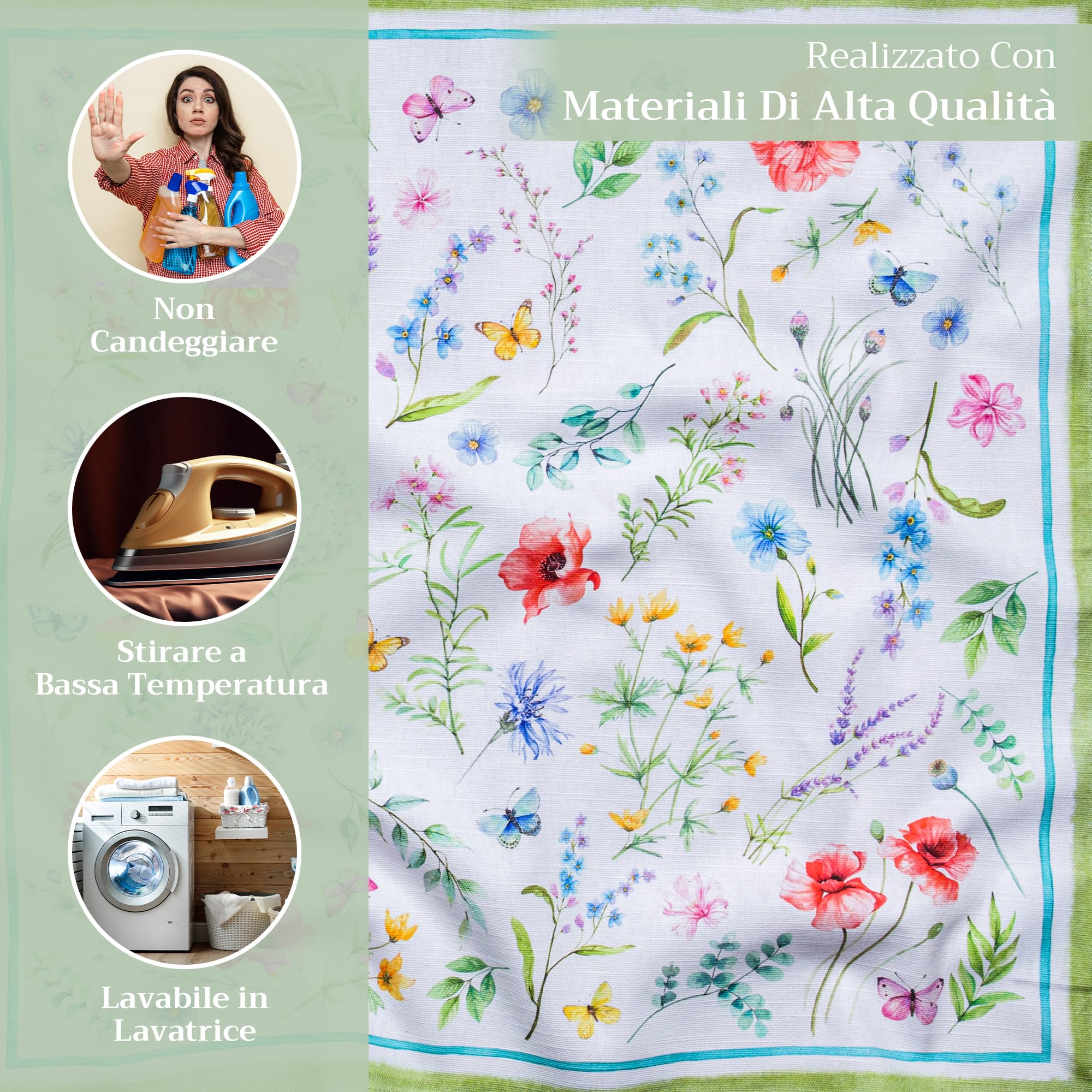 Maison d' Hermine Cloth Napkins Set of 4 100% Cotton Everyday Reusable Square Napkins Cloth Washable Dinner Party Wedding Restaurant Gifts for Mothers Day (Just Floral - Image 3