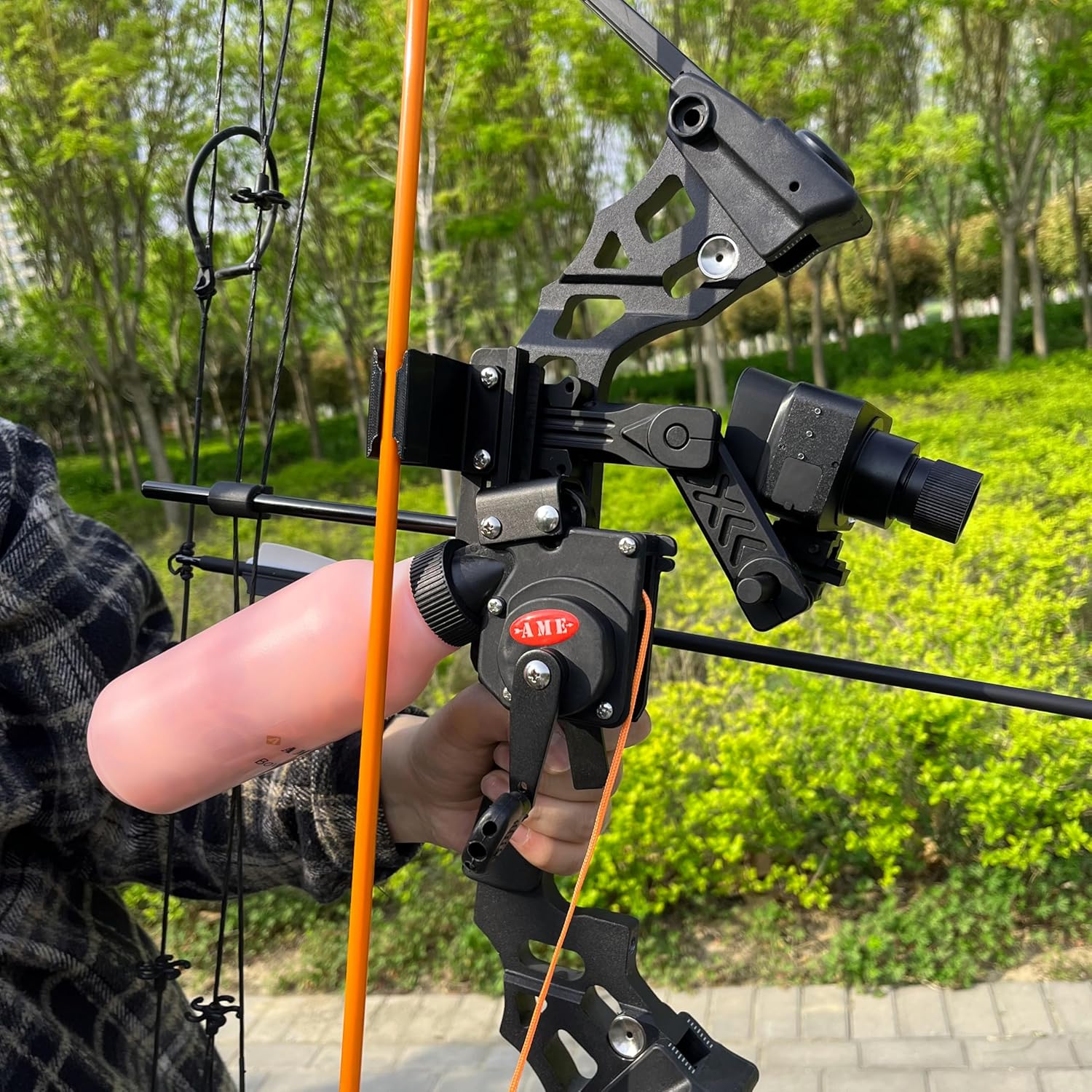 Bowfishing Compound Bow Kit,with Metals Reel or Bottle Reel,Bow Fishing Arrows,20-70Lbs,Left/Right Hand Bow for Adult/Youth Fishing Hunting