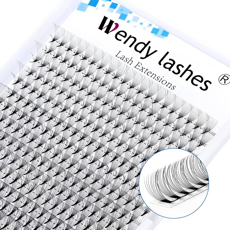 WENDY LASHES Leques Prontos 10D, Curvatura D, 9–16 mm, 16 fileiras