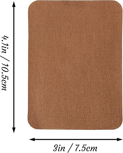 Vista 50 de 12 piezas de parches termoadhesivos de tela de alta calidad, pegamento fuerte, kit de decoración de reparación 100% algodón negro, tamaño 3 x 4-1/4