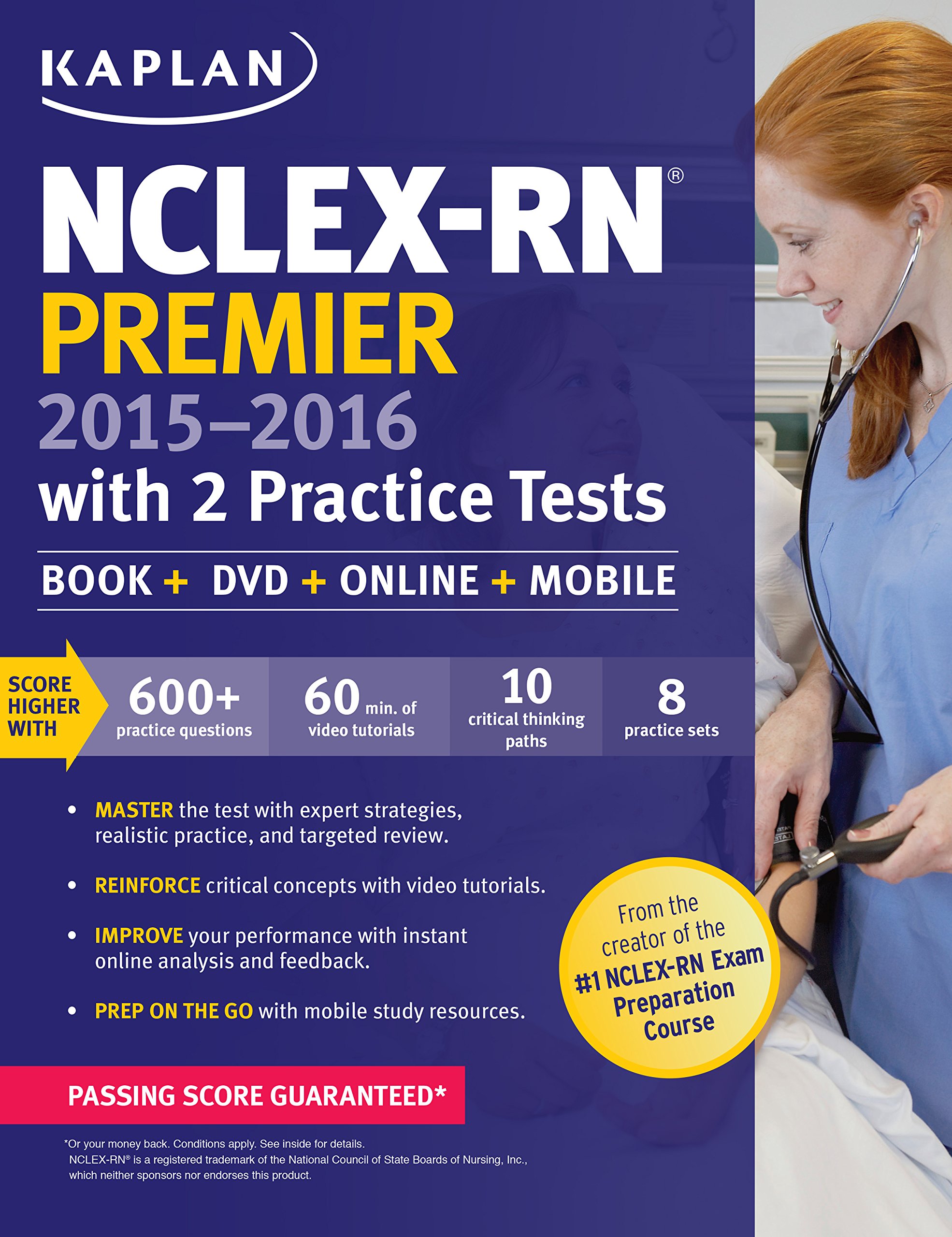 Kaplan NCLEX-RN Premier 2015-2016: With 2 Practice Tests 1st Edition