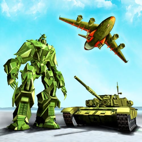 Jeu de transport de l'armée américaine - char de transformation de robot et avion d'armée