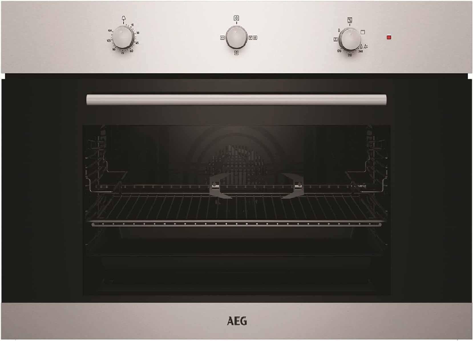 Built-In Gas Oven with Grill, 90 cm, Stainless Steel, BGB901011M, Made in Spain,1 Year Warranty.