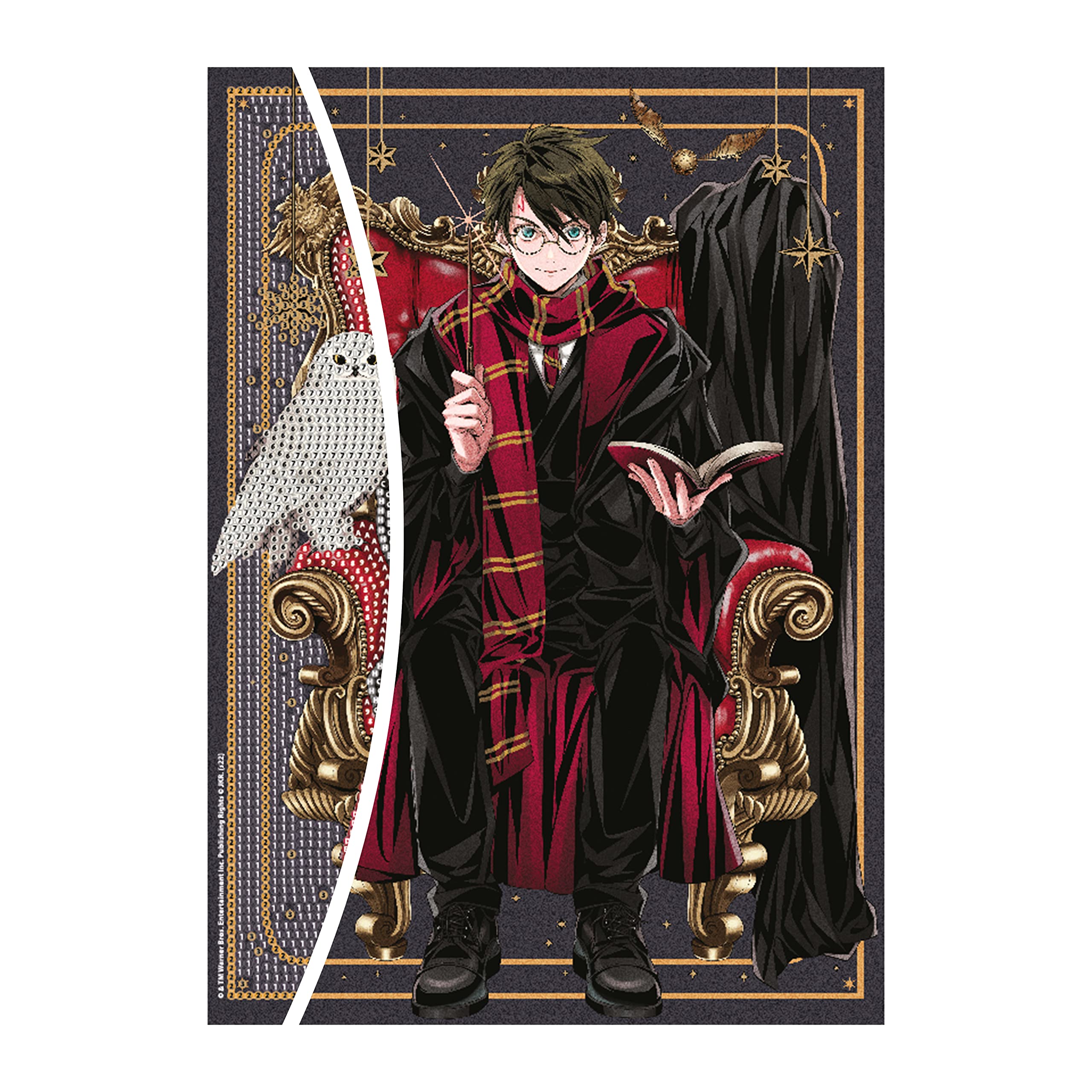 DIAMANTINY Animales Fantásticos – Kit De Diamond Painting Harry Potter Con Más De 3000 Gemas 3D, Cuadro A4 Efecto Mosaico, Incluye Varita Aplicadora, Regalo Creativo Para Niños De 8 Años En Adelante