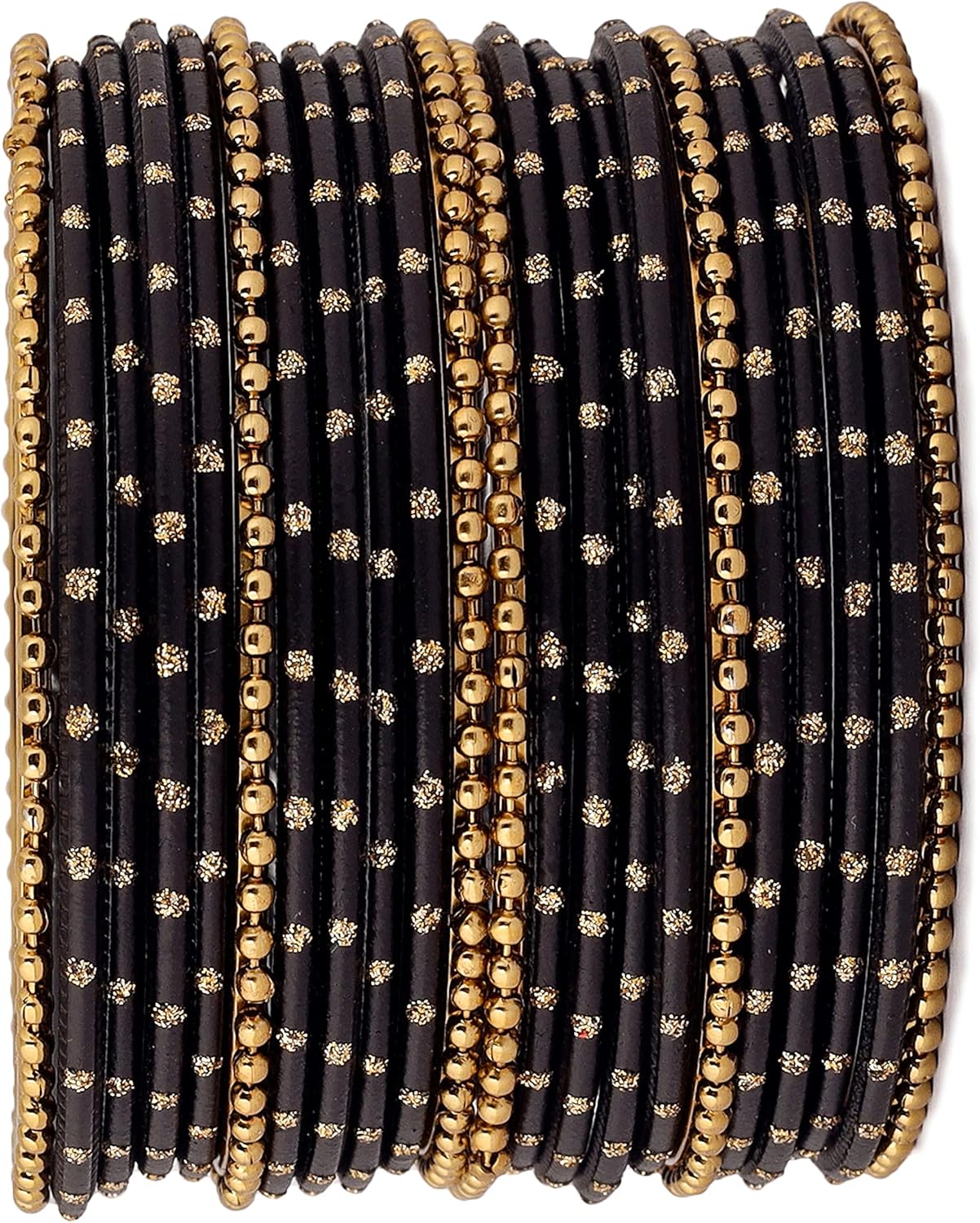 RIANGI 2 Dozen Jewelry Bangles Collection Bollywood Party Favors Alloy Metal Textured Maroon Indian Jewelry