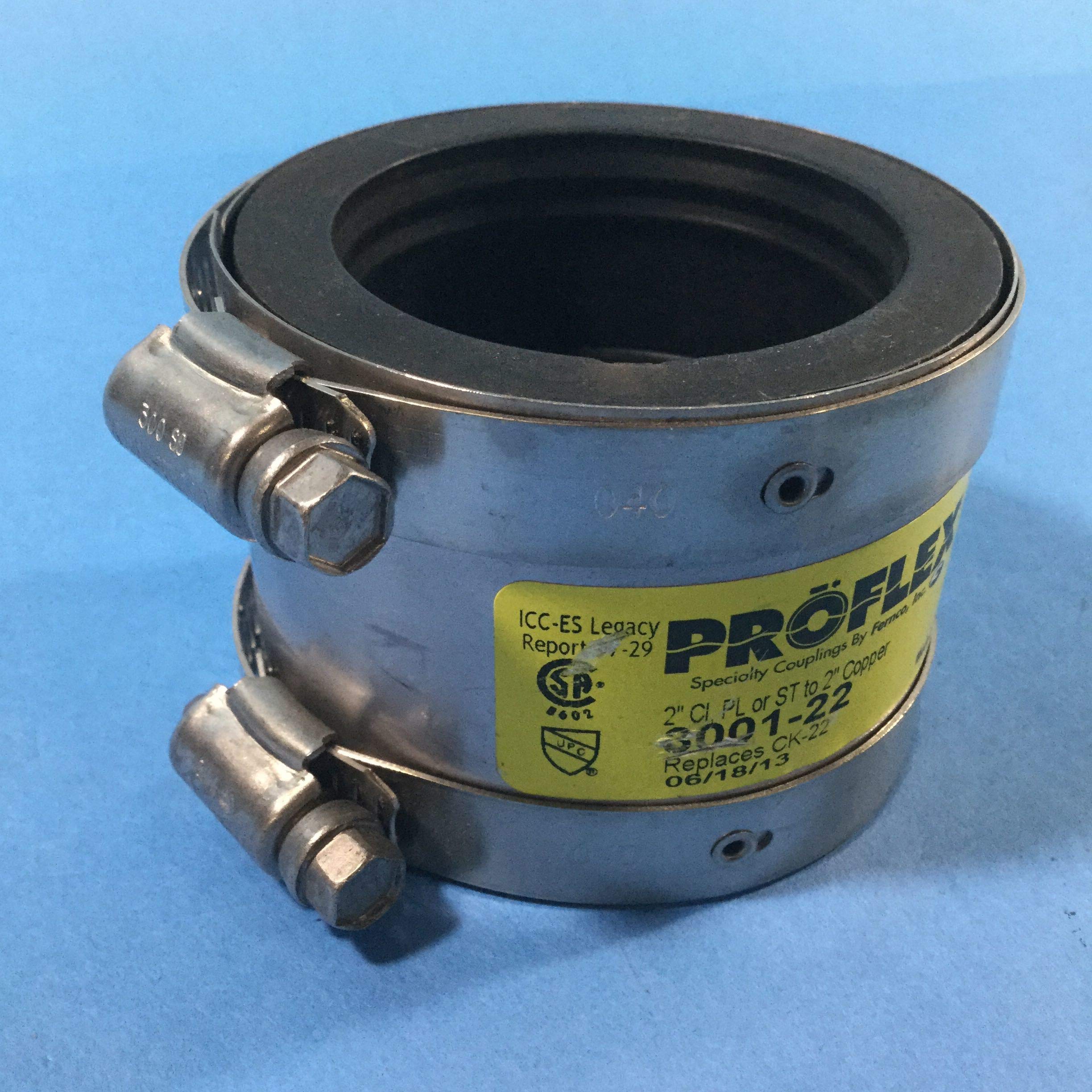 Fernco 3001-22 Shielded Coupling, For Pipe Size 2
