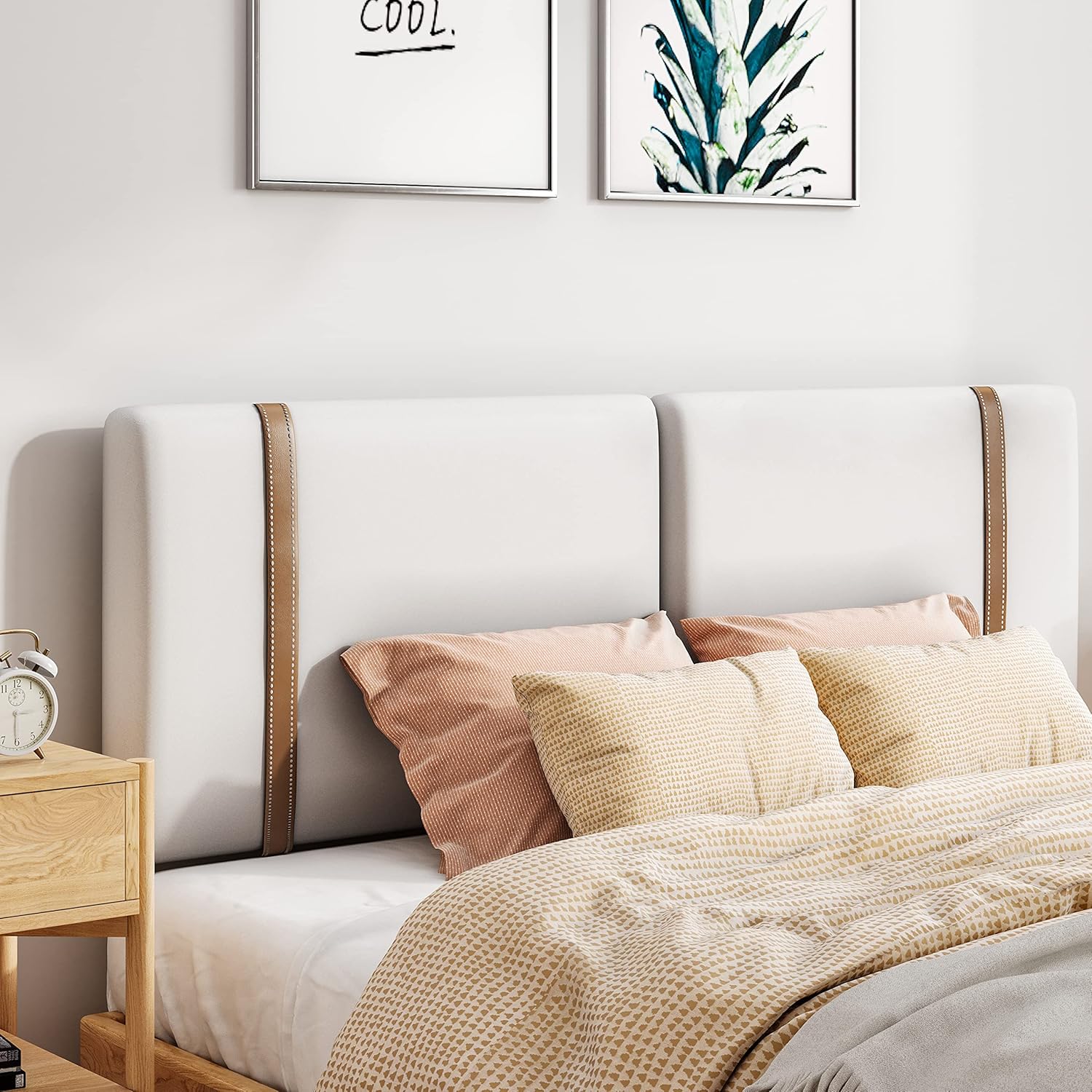 aoohxzr Upholstered King Bed Headboard, Modern Waterproof