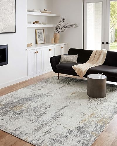 Miniatura 4 de Loloi II Drift Collection DRI-01 PebbleOcean, Alfombra decorativa contemporánea de 2 pies 3 pulgadas x 3 pies 9 pulgadas