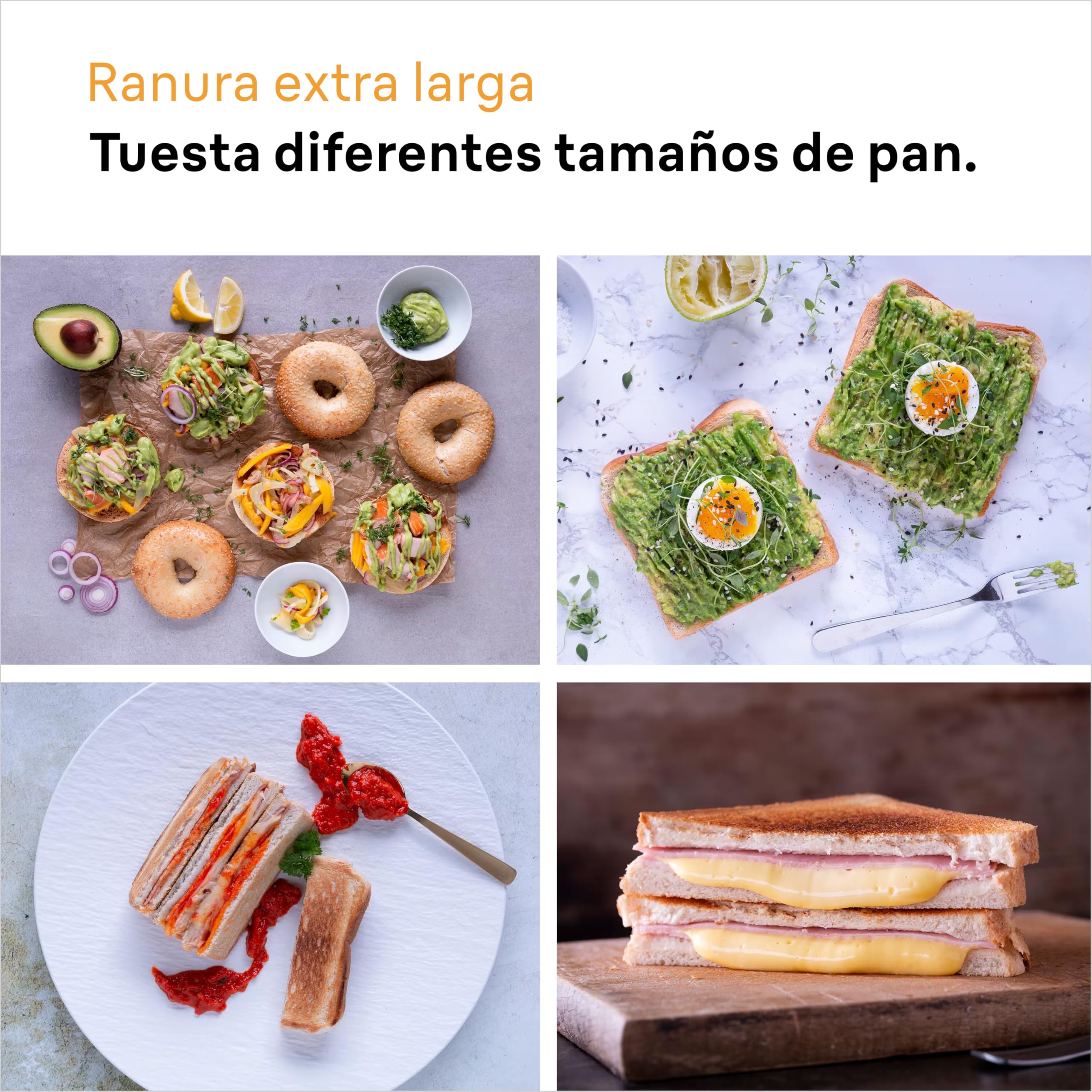 Braun Breakfast 1 HT1110WH, Tostadora con Ranura Extra Larga con 8 Niveles de Tostado, Funciones para Recalentar y Descongelar, Bandeja para Migas, Ranura de 25 cm, Potencia 1030W, Color Blanco