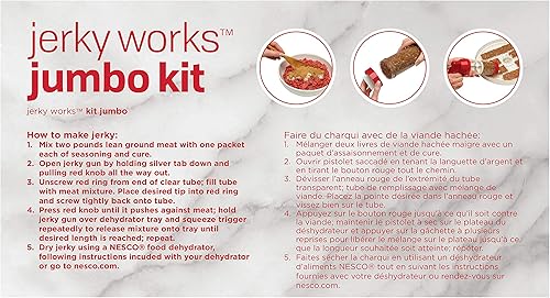 Miniatura 7 de NESCO FD-75A Snackmaster Pro - Deshidratador de alimentos para aperitivos frutas carne seca de res gris y Jumbo Works 1 rojo