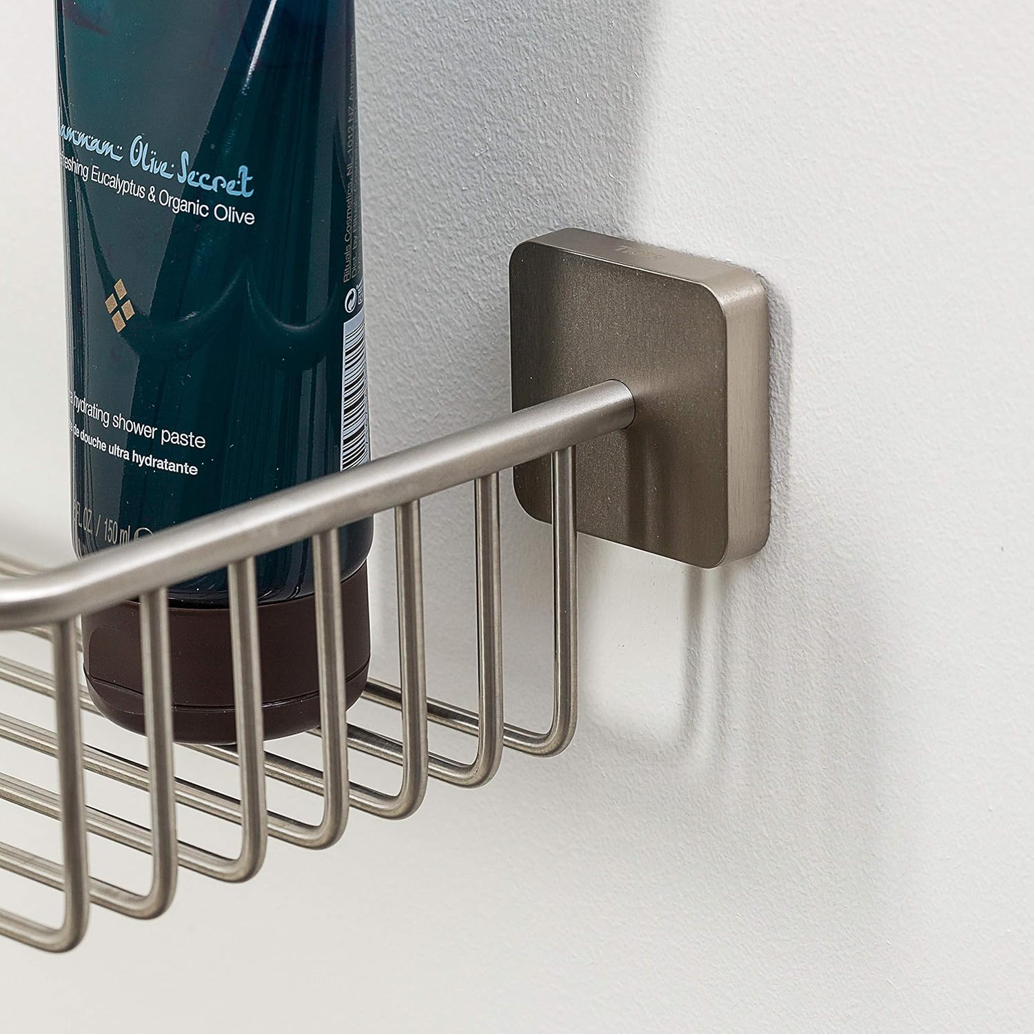 Tiger Onu Shower Basket, Stainless Steel Brushed, 35.8 x 8.4 x 14.5 cm
