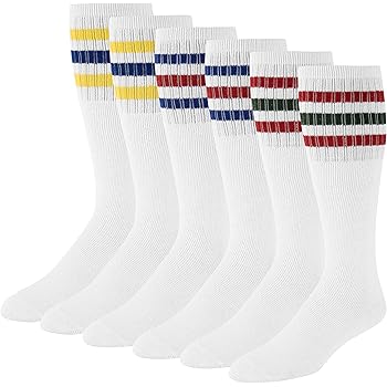 Mens Classic Three Stripe Sports Tube Socks Size 13 15 4 Pairs At Amazon Men S Clothing Store