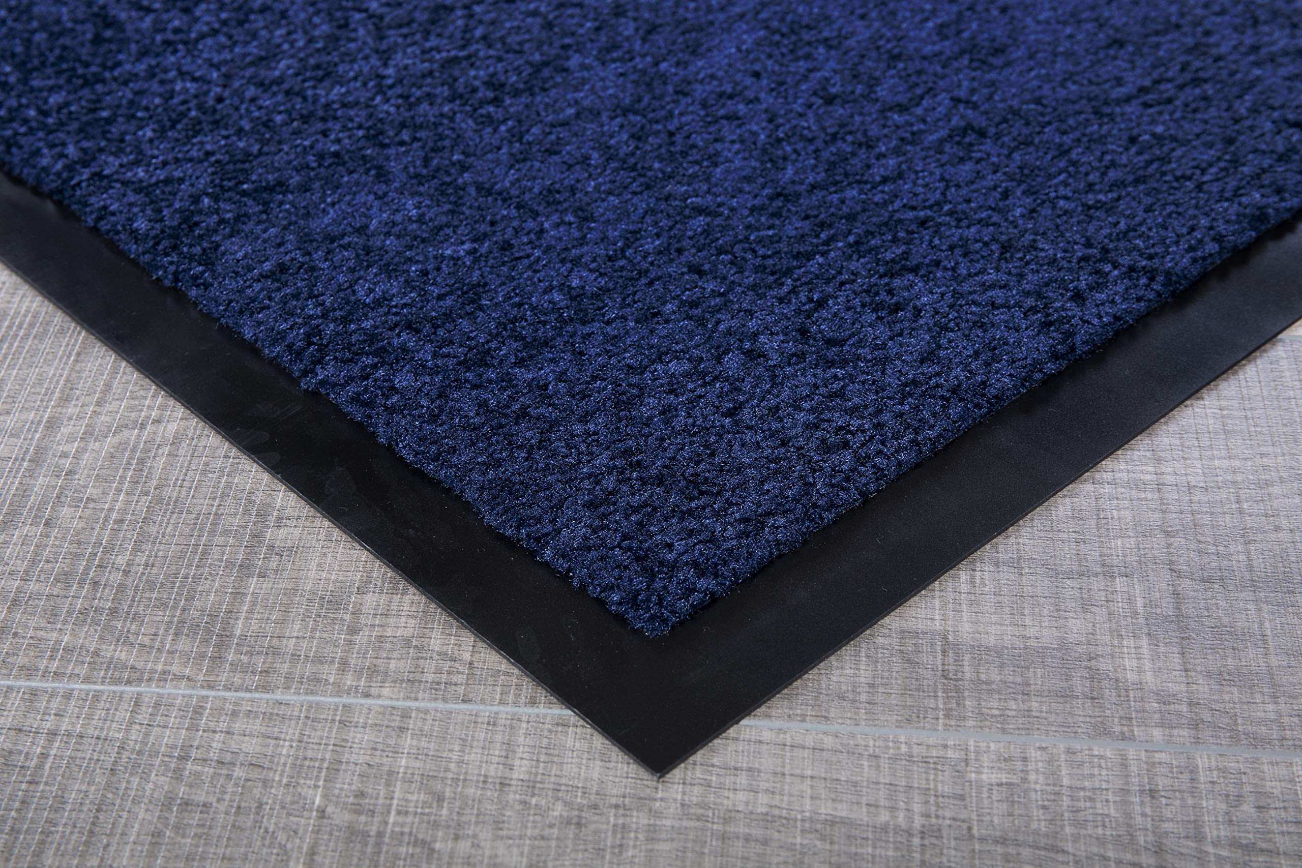 Andiamo Entrée intérieur/extérieur - Antidérapant Lavable Paillasson Polyamide, bleu foncé, 120 x 180 cm