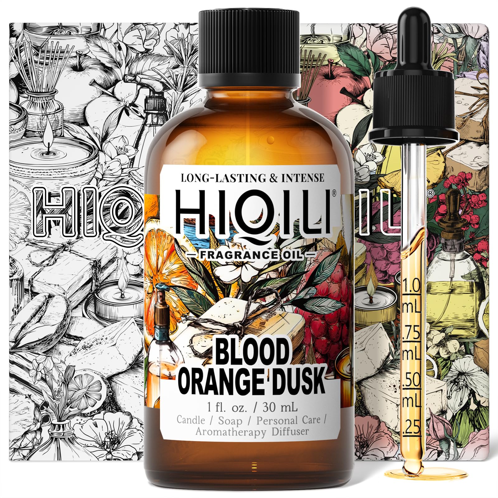 HIQILI Blood Orange Dusk Fragrance Oil for Diffuser, Candle &amp; Soap