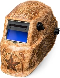Lincoln Electric K4134-1 Lone Star Auto-Darkening Welding Helmet - Variable Shade 7-13, Lightweight Ratchet, Grind Mode