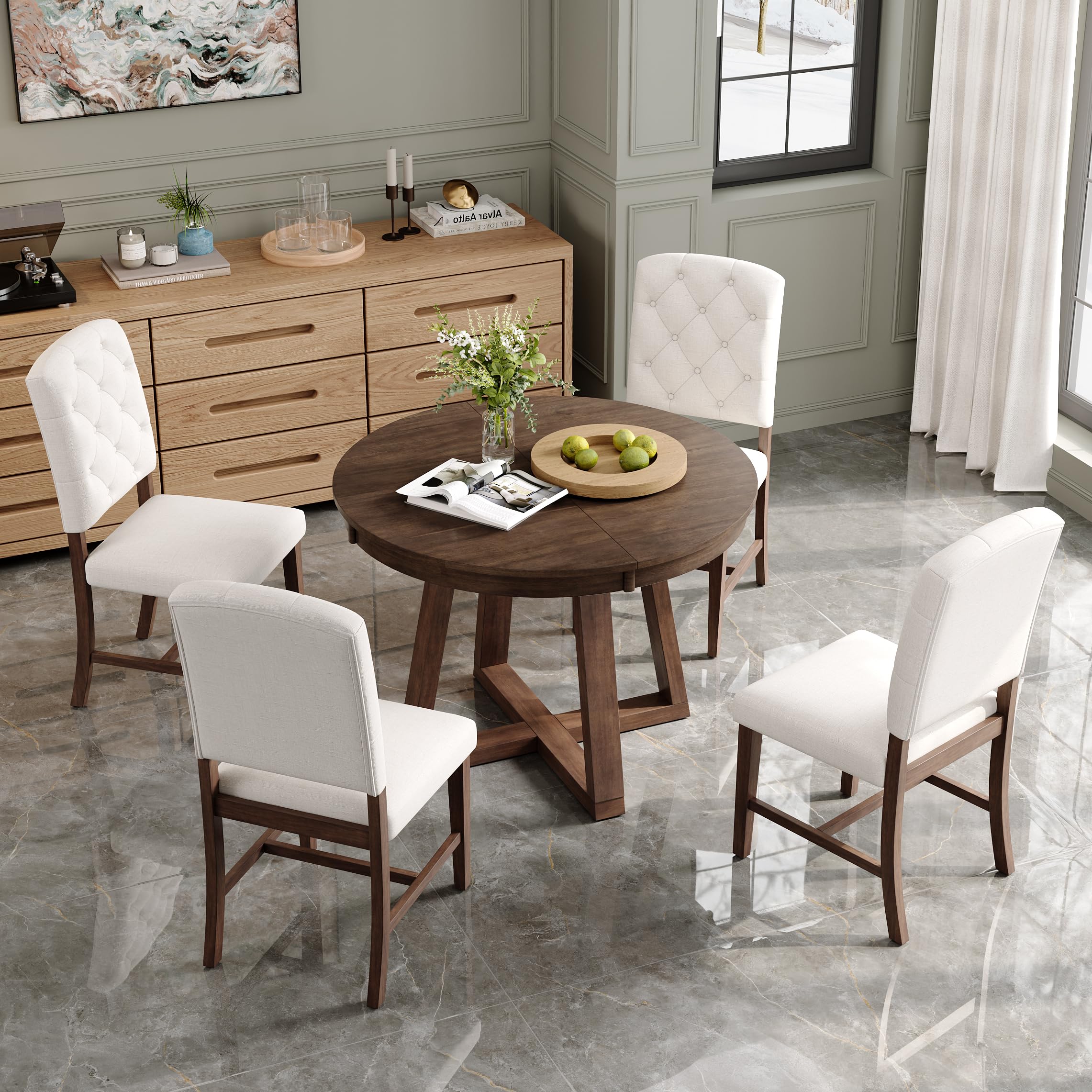 Amazon.com - Retro 5-Piece Functional Dining Set, 42