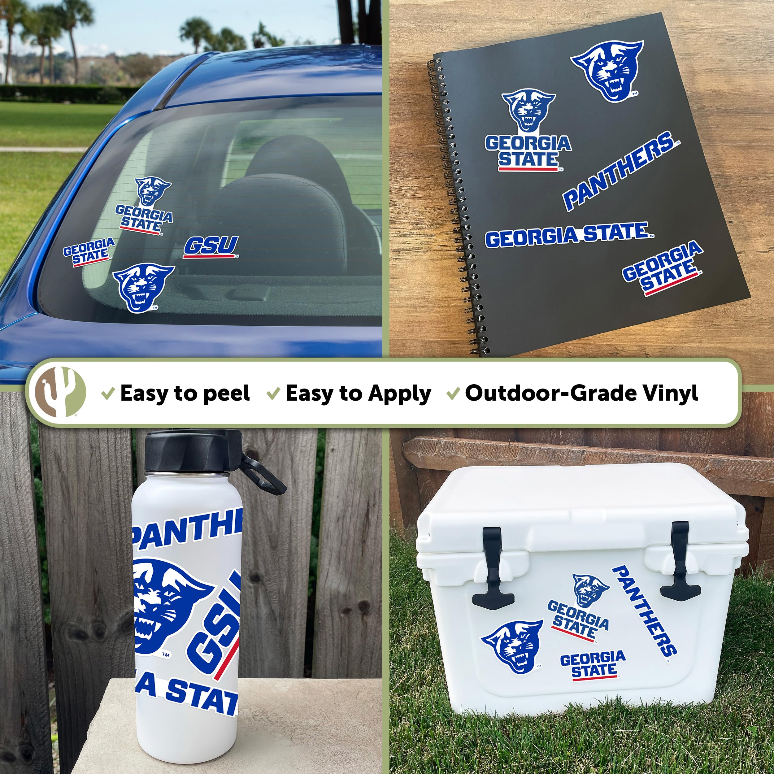 Desert Cactus GW University Vinyl Sticker Sheet - Officially Licensed Decals For Laptop, Water Bottle, Car