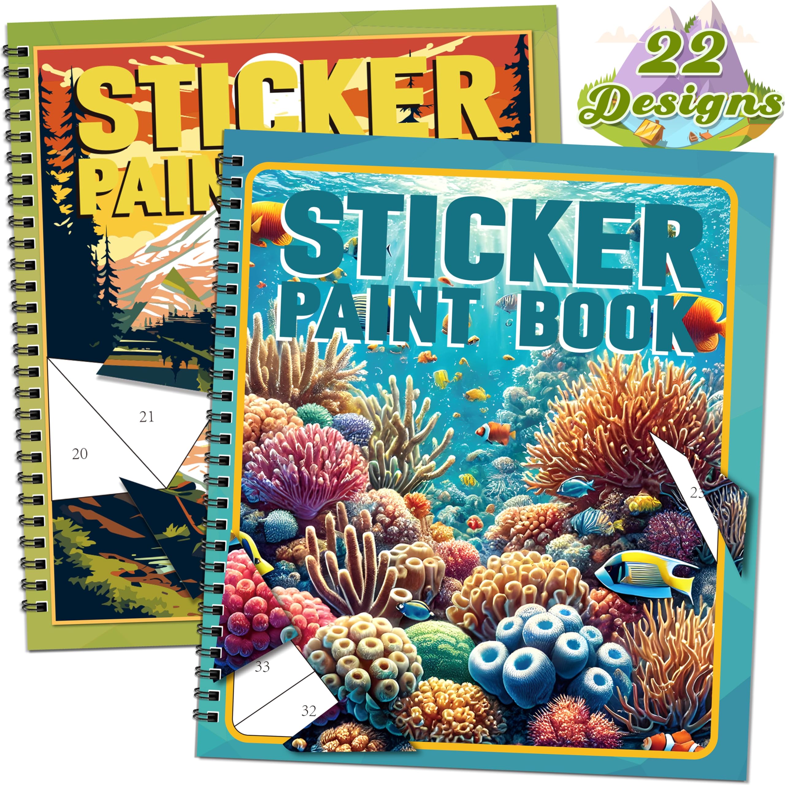 Freesdai National Park Nature Landscape Scenes Sticker Books Crafts for Kids Ages 4-8 Adults 22 Pictures