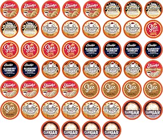 Dessert Coffee Pods Sampler Compatible with K Cup Brewers Including 2.0, Flavored Single Serve Variety Pack, 52 Count