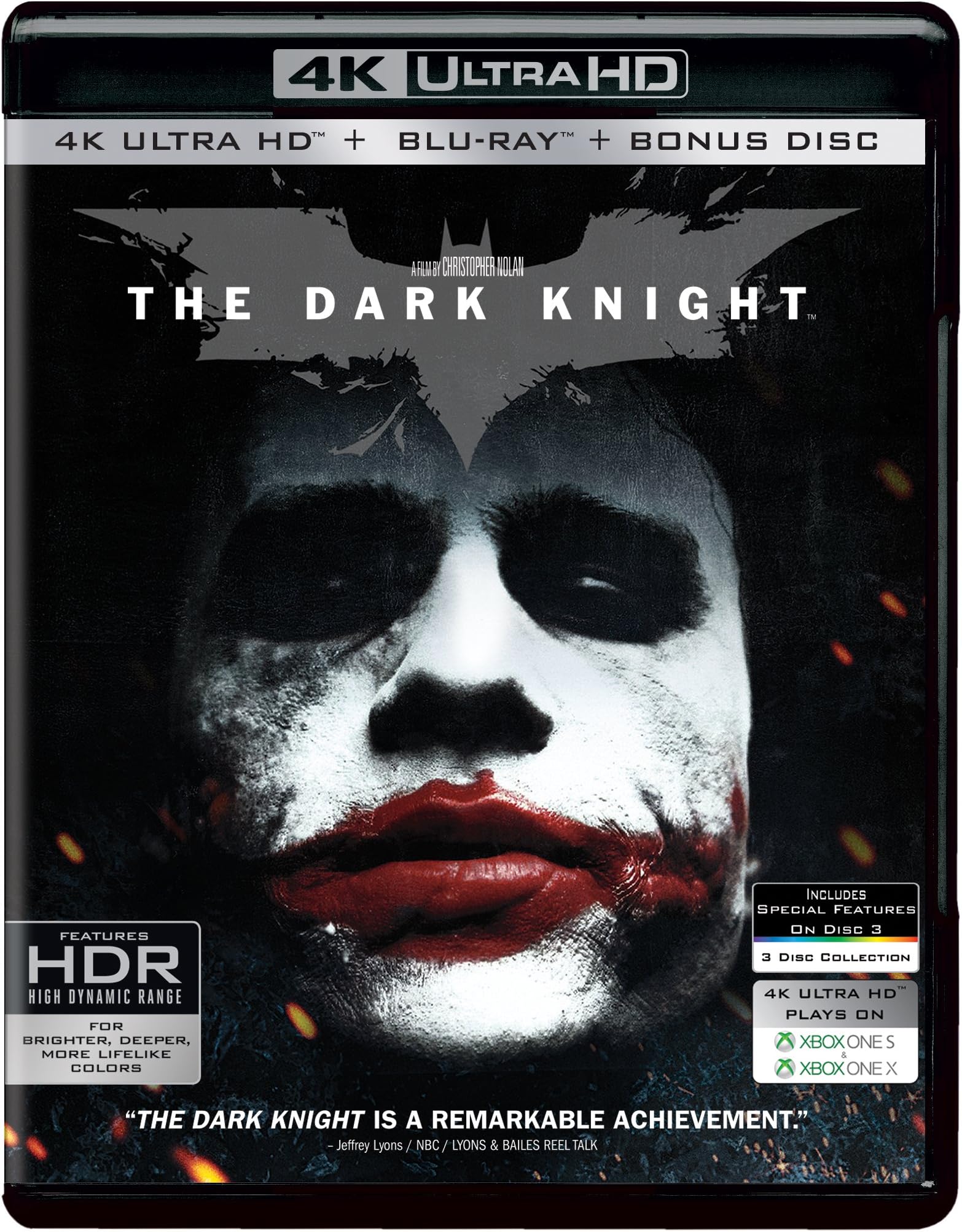 The Dark Knight - A Christopher Nolan Film (4K UHD + Blu-ray + Bonus) (3-Disc)