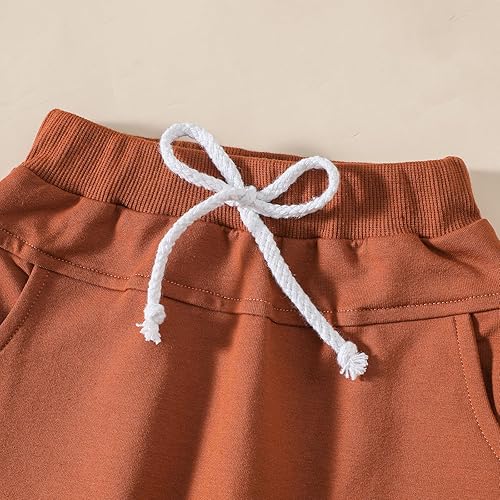 Vista 6 de Traje de fútbol para bebé, niño, día de partido, camisas de cuello redondo, sudadera con pantalones acampanados, ropa de fútbol americano de otoño